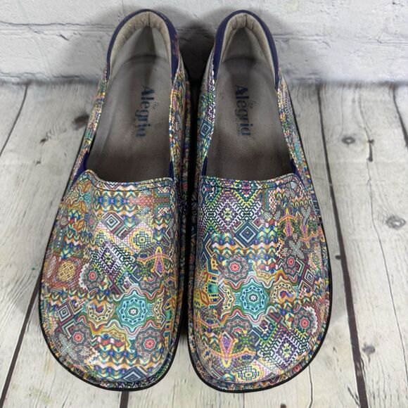 Alegria Debra Clogs Women 9.5-10 EU 40 Comfort Nurse Slip Resistant Floral Shoes - Picture 6 of 11